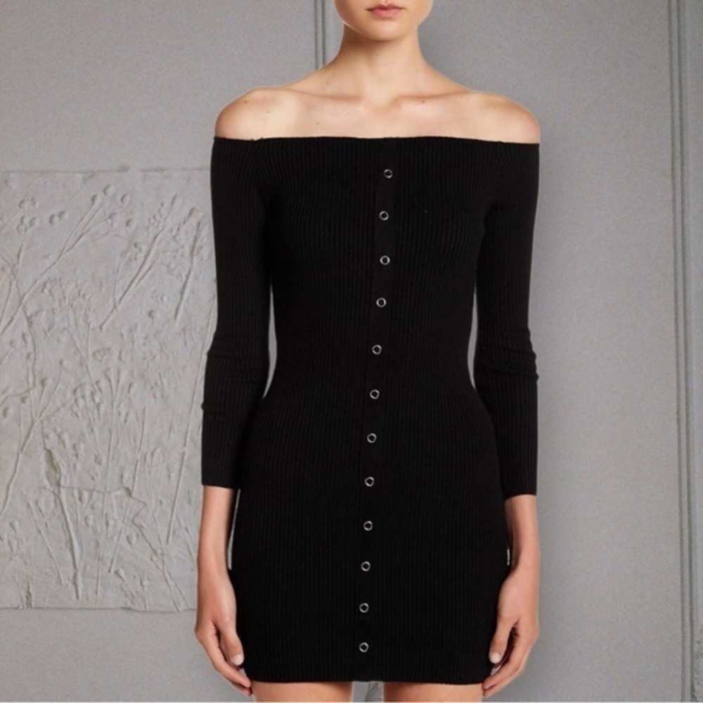 Black sweater mini dress - Picture 3 of 4